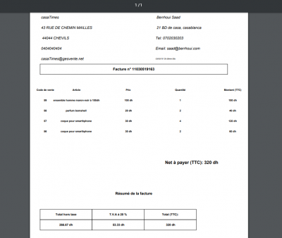 Présentation de GESVENTE (logiciel de facturation
