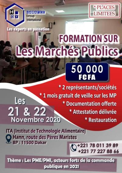 Formation sur les marchés publiques 