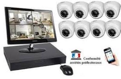 Kit 04 Caméras + Enregistreur + 4 rouleaux câble
