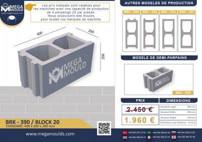 MOULE À PARPAINGS – HOURDIS – PARPAING DE CHE