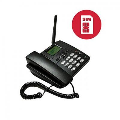 Téléphone Fixe Avec Carte Sim - Noir