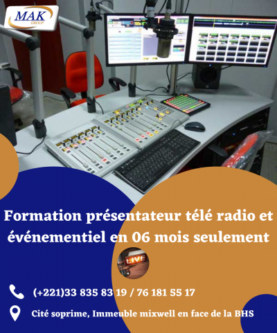 Formation présentateur télé radio et événemen