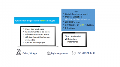 Application de gestion de stock ou d'inventaire en