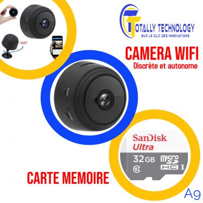CAMERA DISCRETE A9 + CARTE MEMOIRE 32G + GUIDE