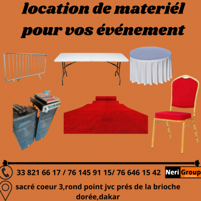 LOCATION DU MATÉRIEL POUR VOS ÉVÉNEMENTS À BON