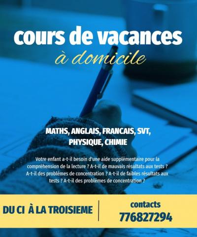 Cours de vacances à domicile