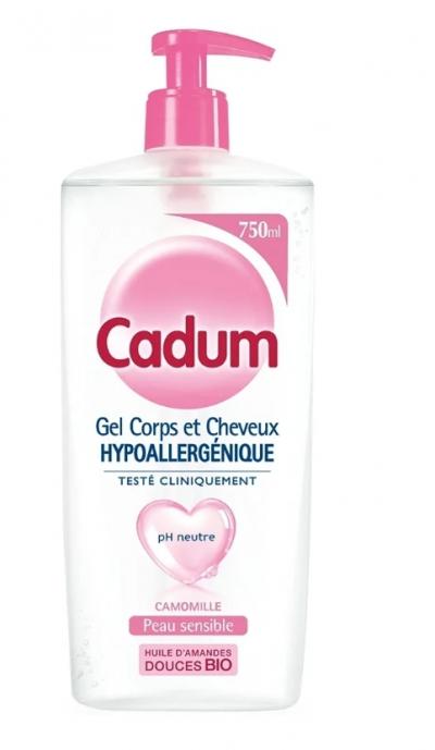 Gel douche et shampooing cadum 750ml 