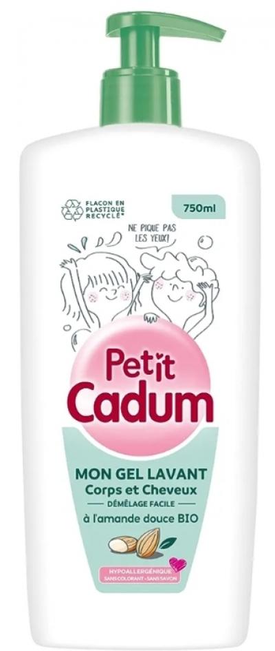 Gel douche et shampooing cadum 750ml 