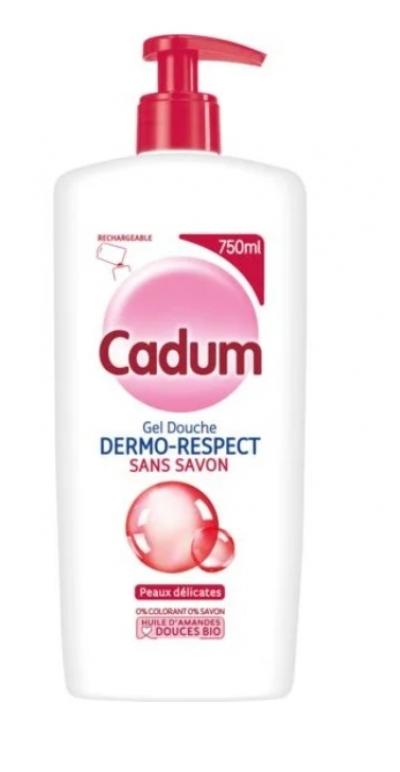 Gel douche et shampooing cadum 750ml 