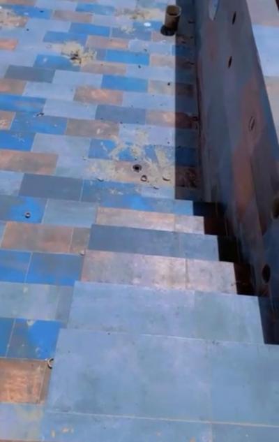 Carreaux pierre Bali piscine 