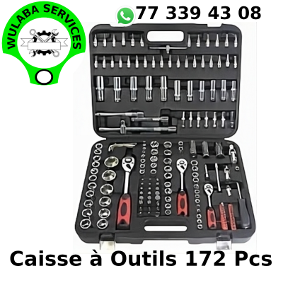 CAISSE A OUTILS 172 PIECES MULTIFONCTIONNEL