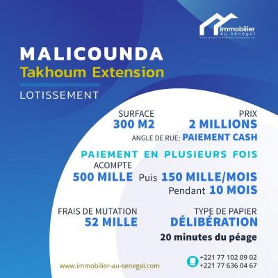 Lotissement terrain Malicounda takhoum extension