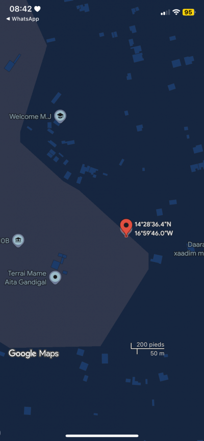 Terrain de 290 mètres carrés à vendre à Gandig