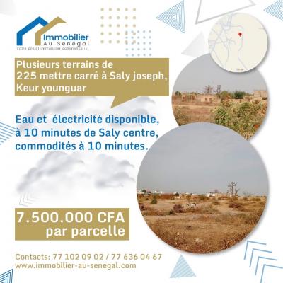 Terrains 225 mètres carrés à vendre à Saly Sé