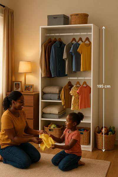 « Armoire blanche : bienvenue bébé, tout commen